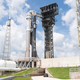 The CST-100 Starliner capsule positioned atop a United Launch Alliance Atlas V rocket.